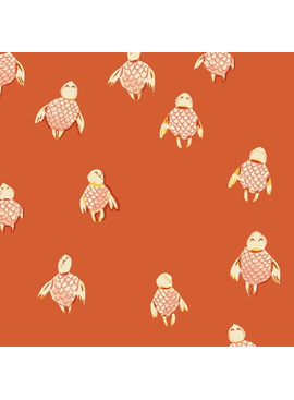 Windham Fabrics Malibu by Heather Ross Sea Turtles Orange