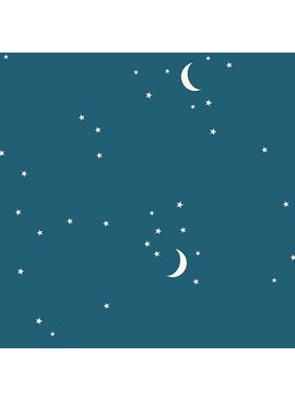 Andover Moon and Stars Teal by Andover Fabrics