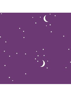 Andover Moon and Stars Aubergine by Andover Fabrics