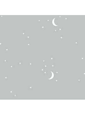 Andover Moon and Stars Gray by Andover Fabrics