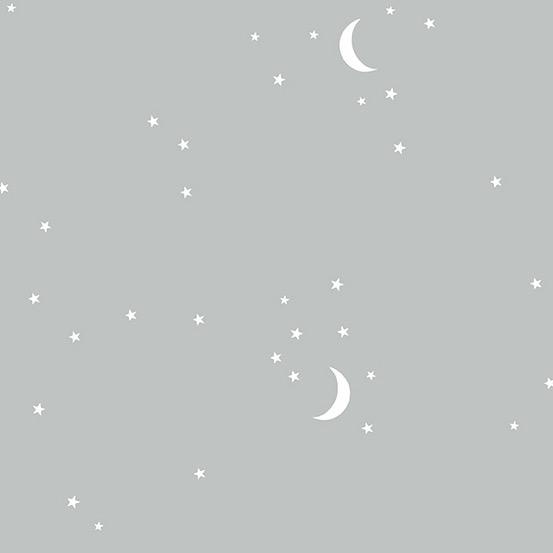 Andover Moon and Stars Gray by Andover Fabrics