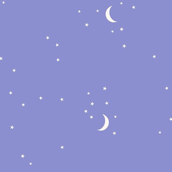 Andover Moon and Stars Periwinkle by Andover Fabrics