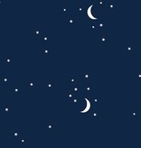 Andover Moon and Stars Navy by Andover Fabrics