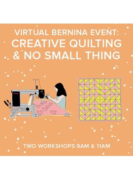 Lane Hunter Both Virtual Longarm Event: Both CREATIVE QUILTING & NO SMALL THING events Sitdown Free Motion & Longarm Qmatic Events – Saturday, March 6th 9-10am AND 11am-12pm PT