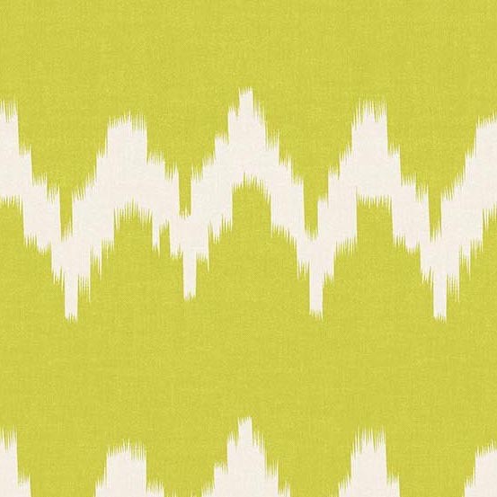 Andover Technicolor - Dream Weaves Lime Zig Zag