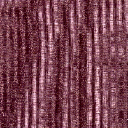 Robert Kaufman Essex Yarn Dyed Metallic Burgundy