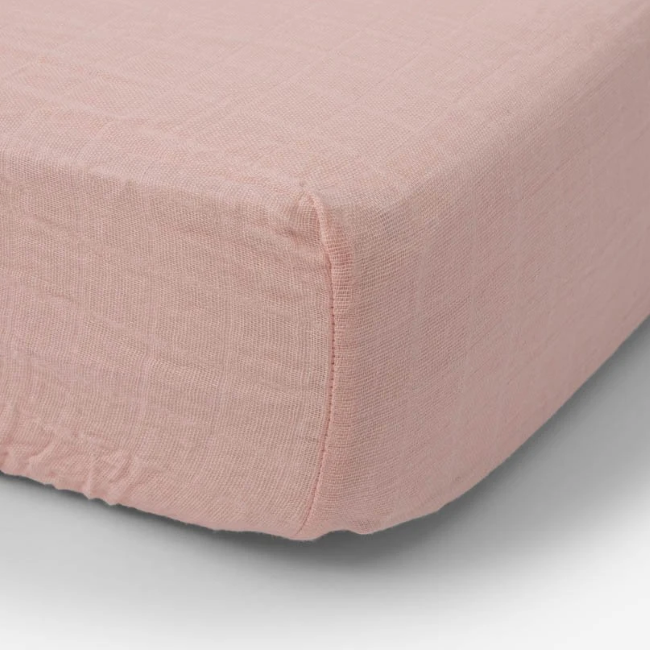 little unicorn watercolor rose crib sheet