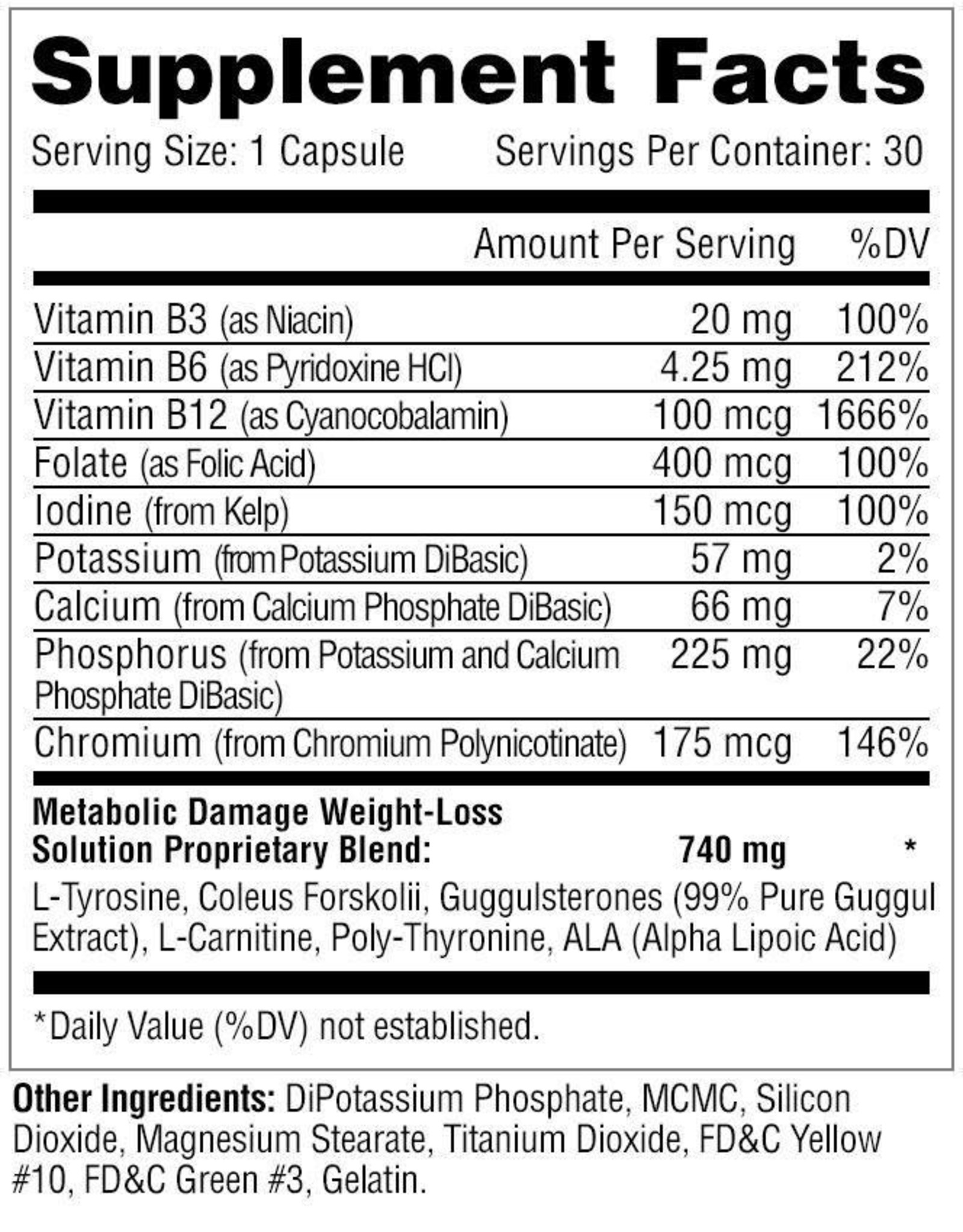 METABOLIC NUTRITION Thyrene- Metabolic Nutrition