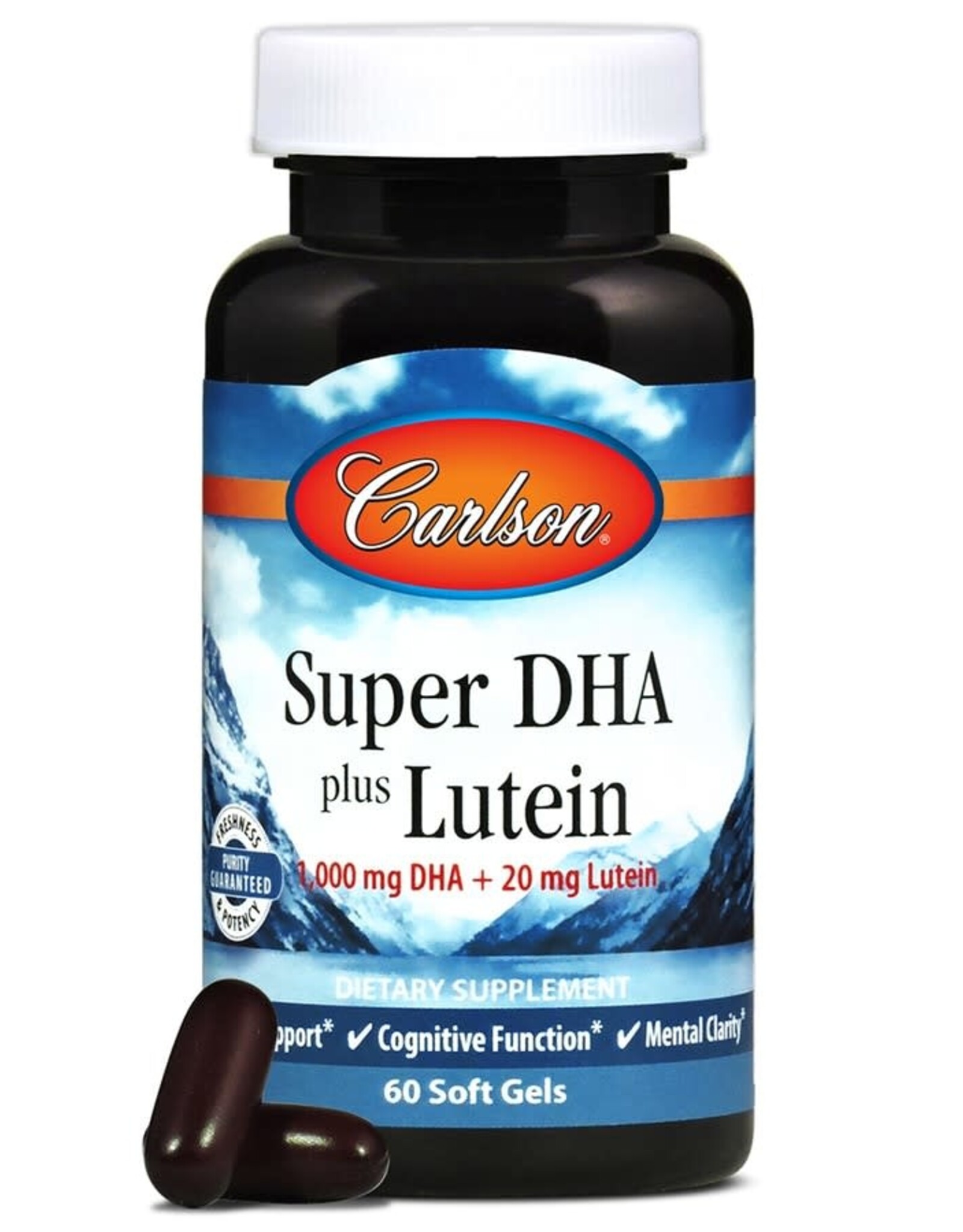 Carlson Super DHA plus Lutein- Carlson 60 soft gels