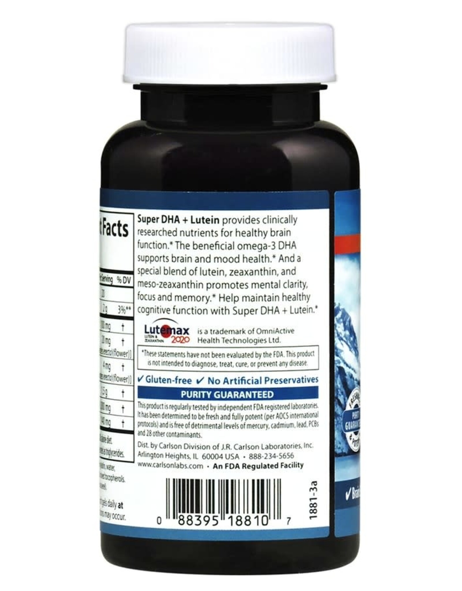 Carlson Super DHA plus Lutein- Carlson 60 soft gels