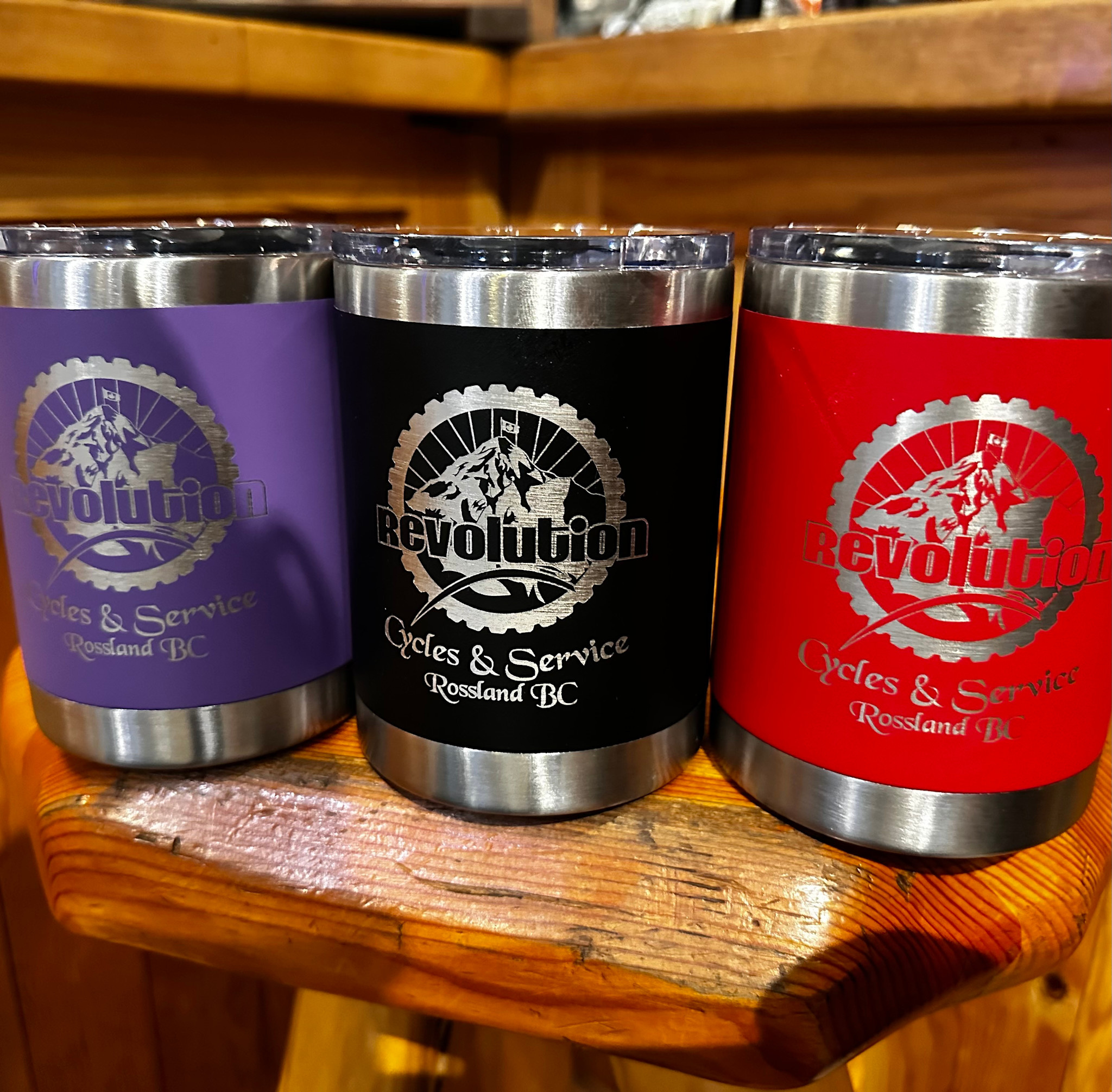 Revolution Coffee tumbler, 10oz w lid,