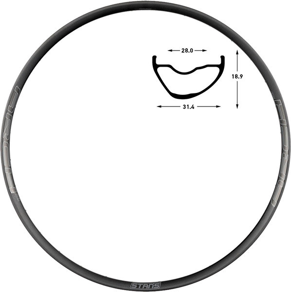 NO TUBES Rim, Stans's ARCH MK4 26 RIM 32H BLK