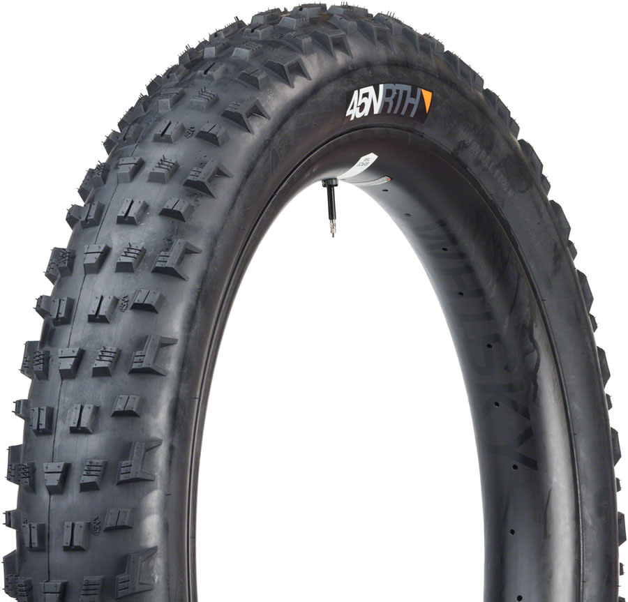 45NRTH Studded Tire, 45NRTH Vanhelga Tire - 27.5 x 4.5, Tubeless, Folding, Black, 120 TPI
