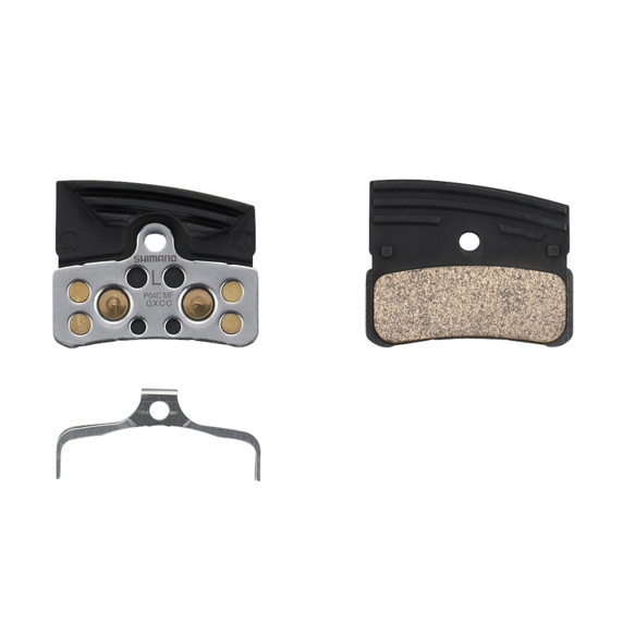 Shimano Brake pad, Shimano Metal W/FIN P04C-MF) w spring, pair