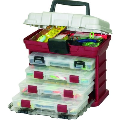 Plano Plano 135402 Four-By-Drawer System 3500Sz Red/Sil 11x7x10