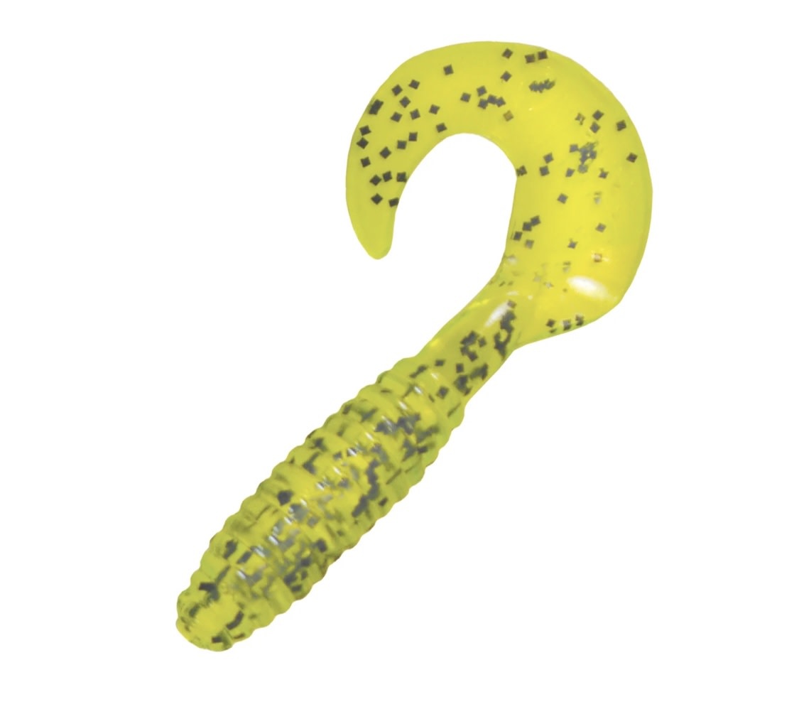 Kalin's 3G10-540 Lunker Grub 3in Chartreuse Salt & Pepper