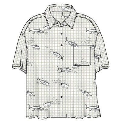 Guy Harvey Guy Harvey Short Sleeve Button Down Shirt - Woven Tuna Plaid