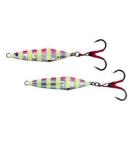 Savage Gear Savage Gear SJ-80-PZ Squish Jig 80g Pink Zebra Glow