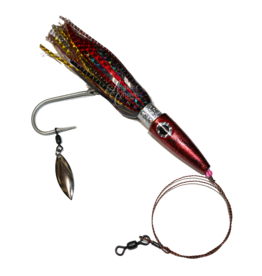 JRI Custom Lures JRI Hooicide Bomb Red/Black-Red Unrigged