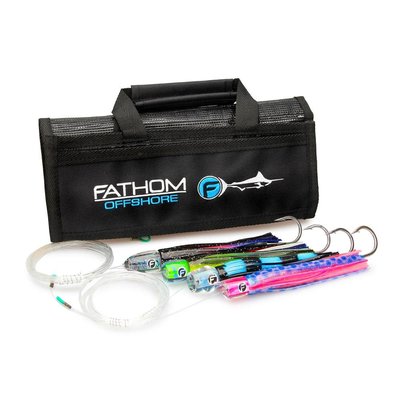 Fathom Offshore Fathom Offshore LP01MF-4 Meat-Fish Pre-Rigged Trolling Lures 4 pk