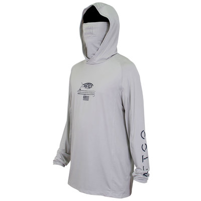 Aftco Bluewater Aftco Barracuda Geo Cool Hood & Mask Sun Shirt O