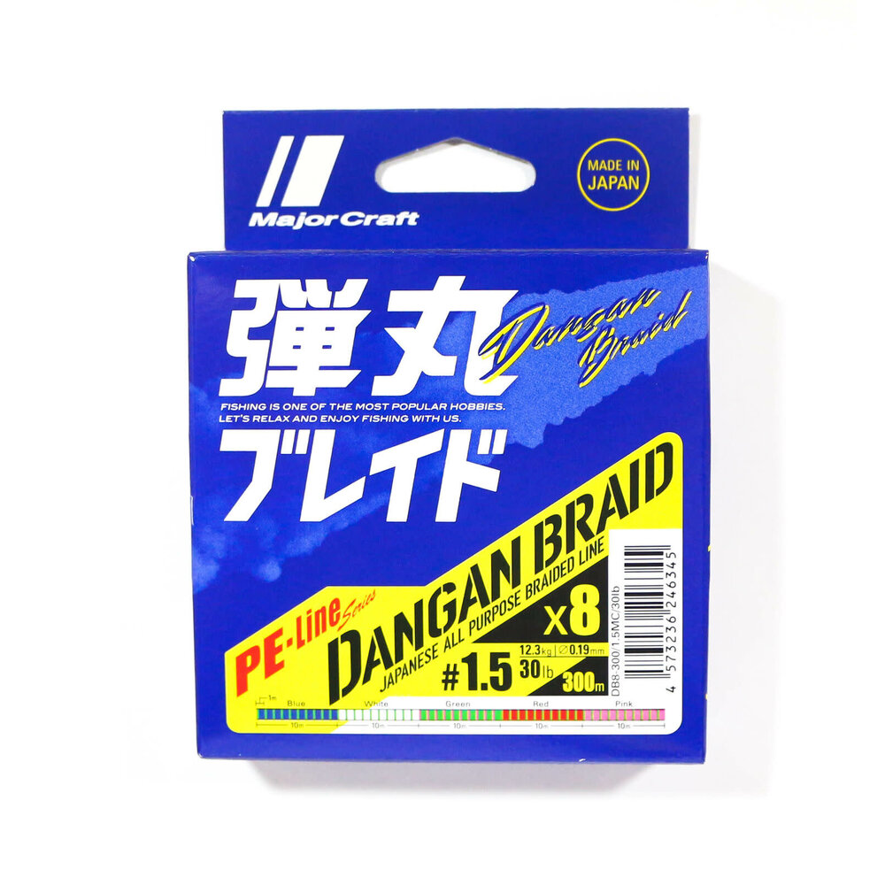 Major Craft Dangan Braid X8 300m 25 lb PE 1.2 - Angler's Choice Tackle
