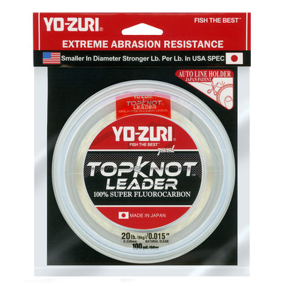Yo-Zuri Yo-Zuri Topknot Fluorocarbon Leader Clear 100yds 25 lb O