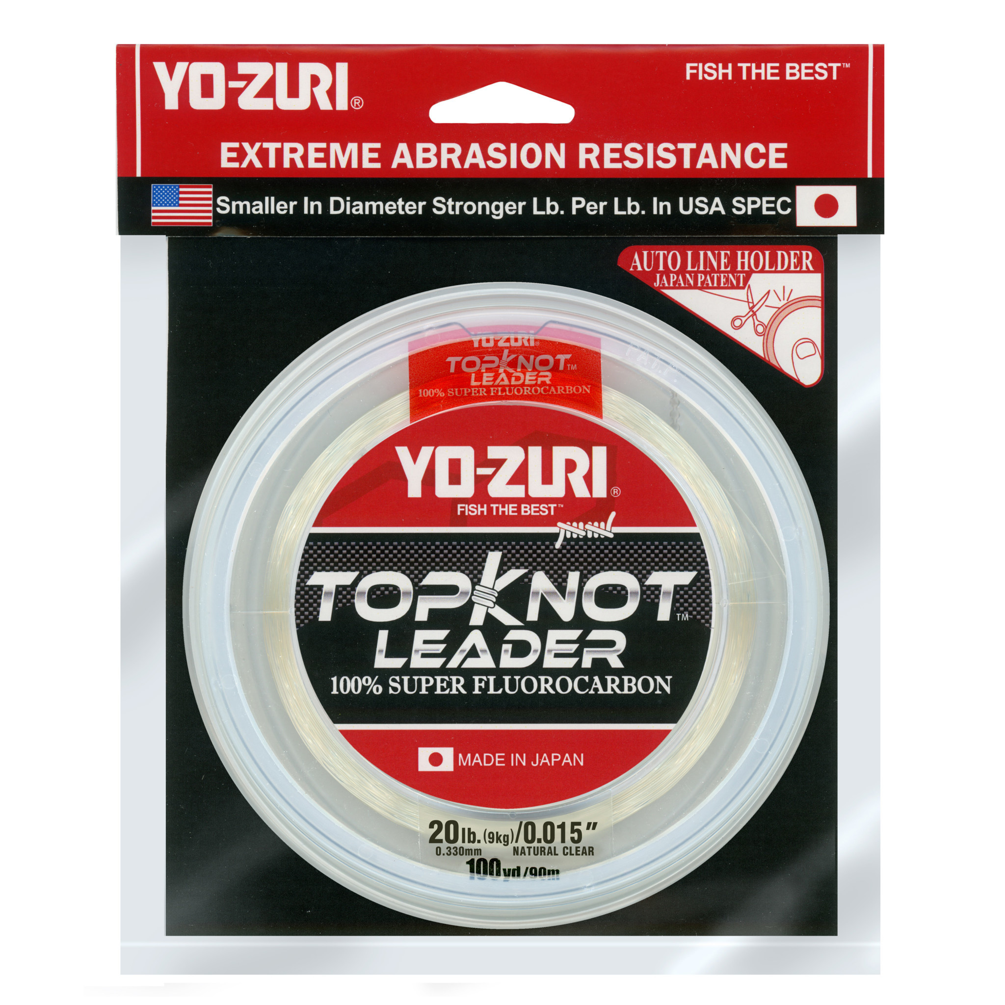 Yo-Zuri Topknot Fluorocarbon Leader Clear 100yds 25 lb X - Angler's Choice  Tackle