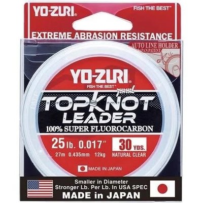 Yo-Zuri Yo-Zuri Topknot Fluorocarbon Leader Clear 30yds 12 lb X