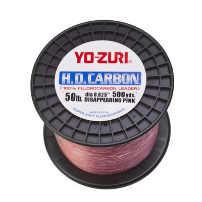 Yo-Zuri Yo-Zuri HD80LB-DP Fluorocarbon Leader Pink 250yds 80lb