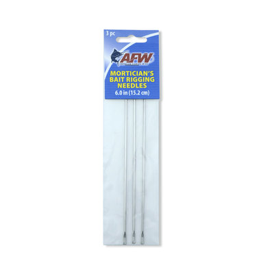 AFW AFW TA-MN060-3 Mortician's Bait Rigging Needle, Stainless Steel 6in 3pk