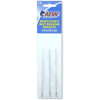 AFW AFW TA-MN040-3 Mortician's Bait Rigging Needle, Stainless Steel 4in 3pk