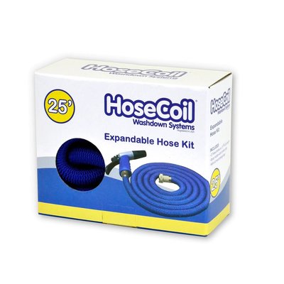 HoseCoil HoseCoil HCE25K 25' Blue Expandable Hose Kit w/ Nozzle & Bag