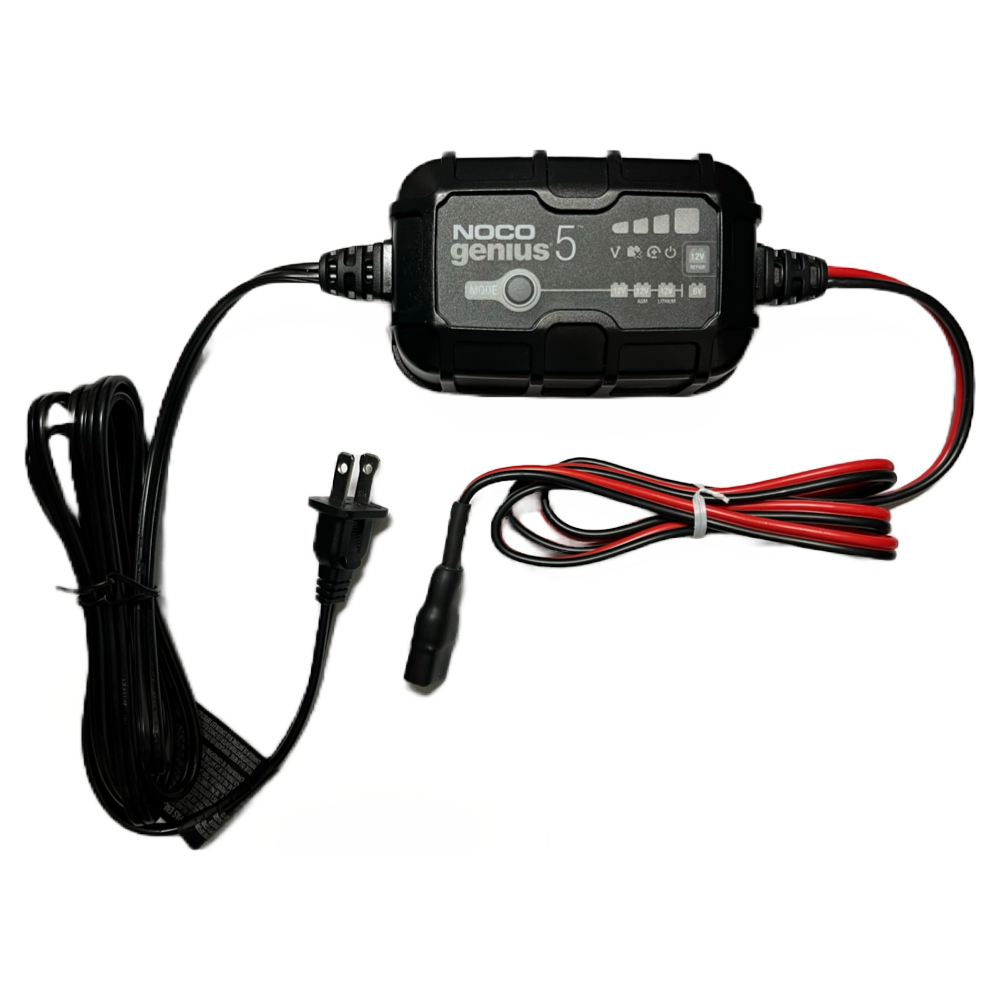 Noco Genius5 5A Battery Charger 6V-12V for Lithium w/ Bullet Connector and  Bag - Angler's Choice Tackle