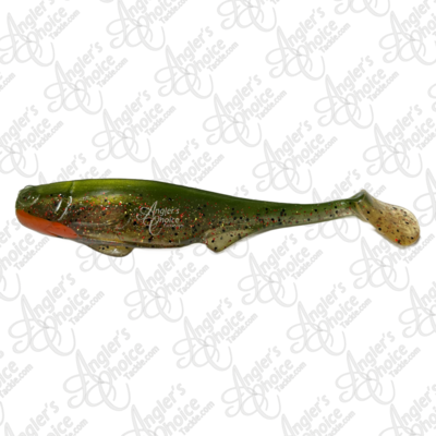 MC Swimbaits MC Swimbait Weedless 5in Green Baitfish Orange