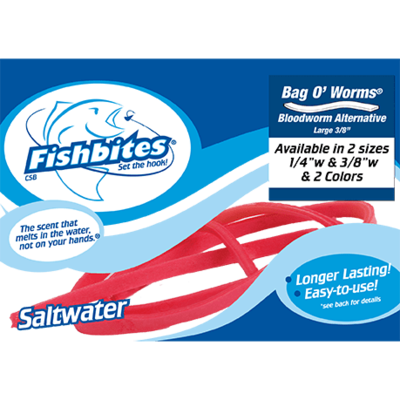 Fishbites Fishbites 0033 Bag O'Worms Longer Lasting Bloodworm Red 1/4in
