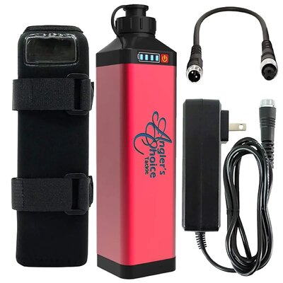 Angler's ChoIce Lithium-ion Battery Tanacom 18Ah 14.8V 10000mAh Electric Reel Battery 1pk w/cable, Charger, Cover, w/Bag