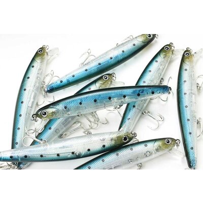Lucky Craft Lucky Craft SW-FM110-726LGSRD Flash Minnow Laser Ghost Sardine