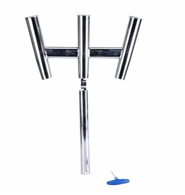 Triple Stainless Kite Rod Holder Adjustable