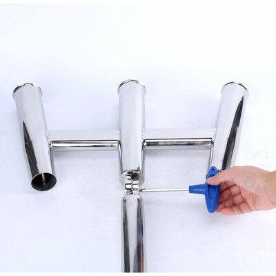 Triple Stainless Kite Rod Holder Adjustable
