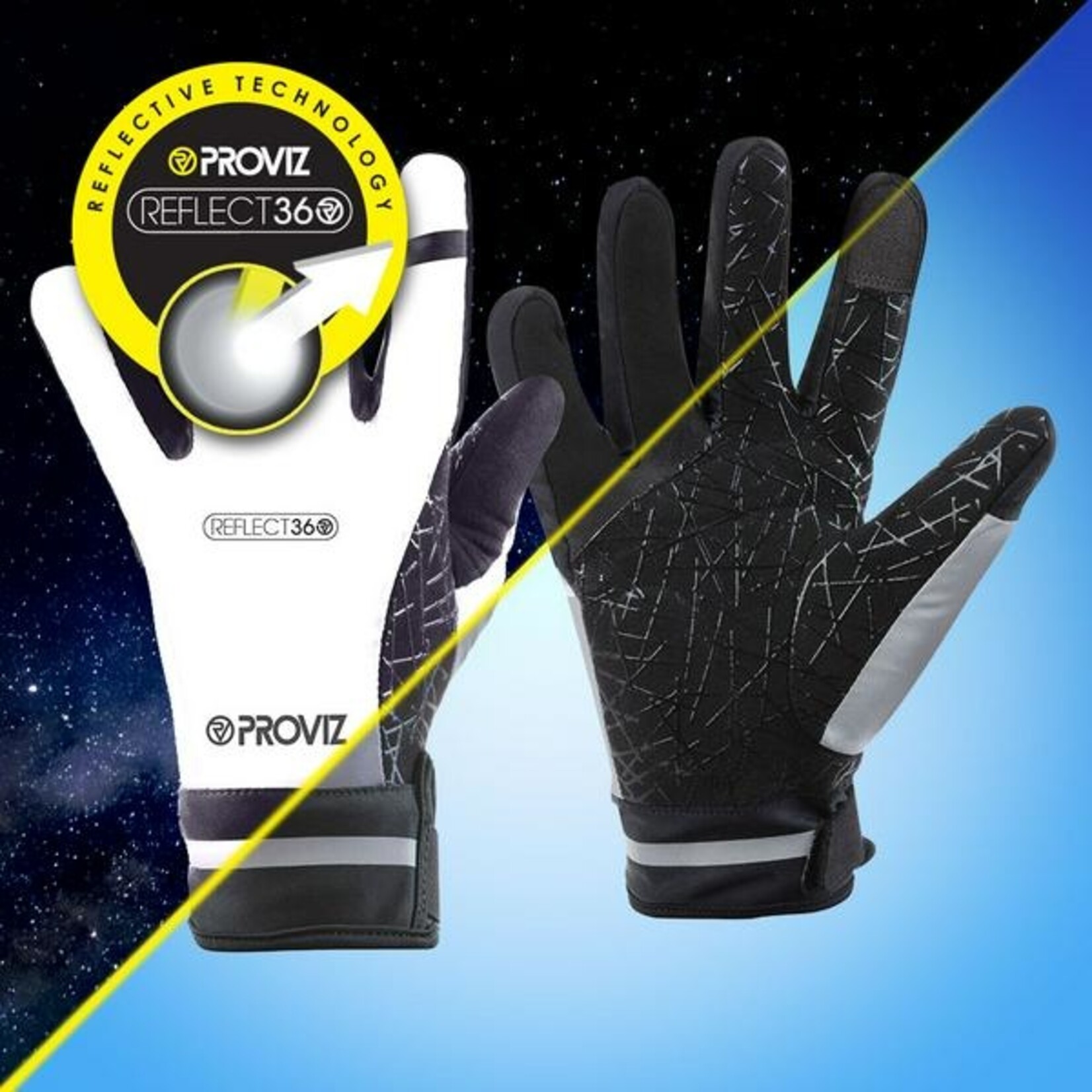 Proviz, REFLECT360, Winter Gloves, Silver, M, Pair