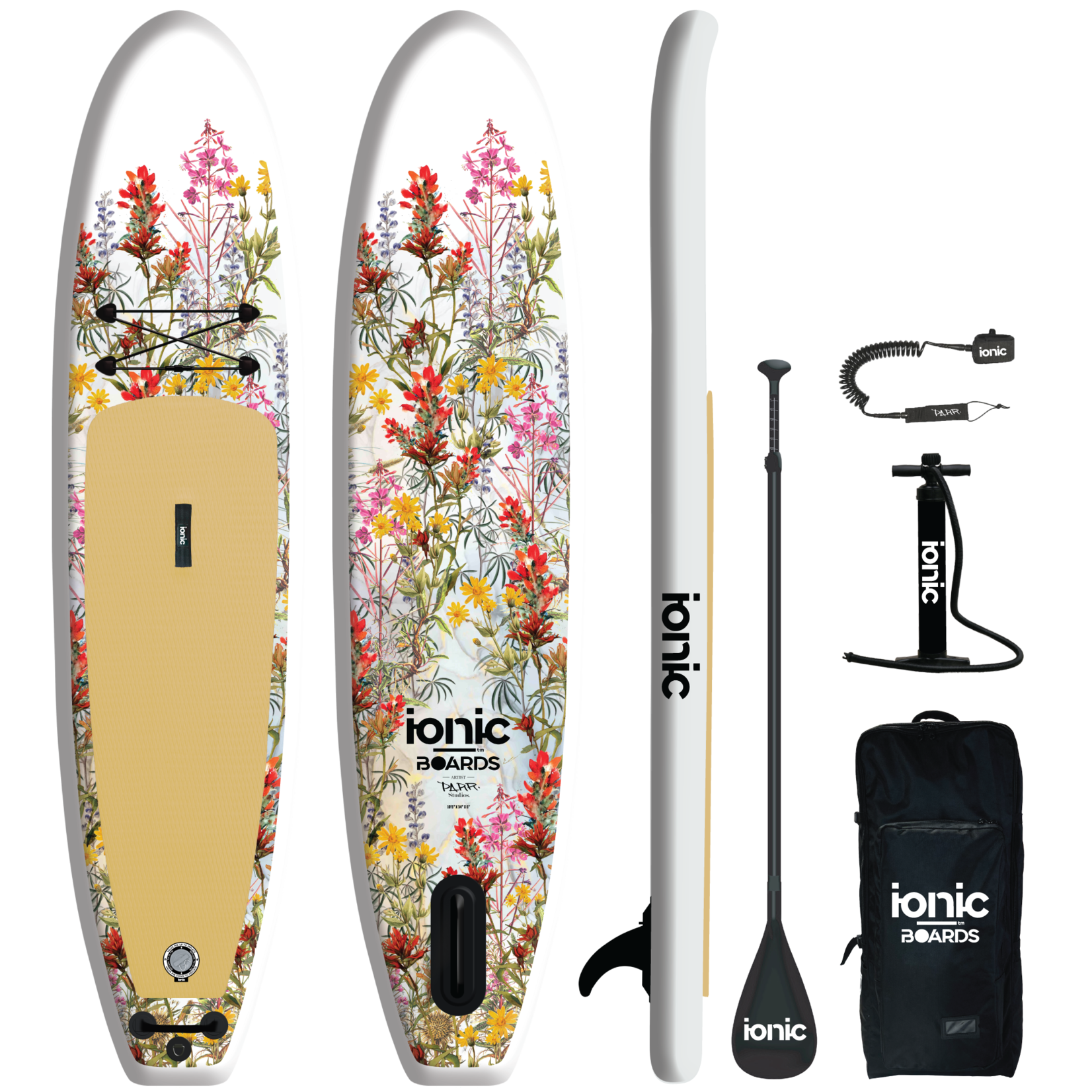 Ionic Ionic All Water - Flower Power White - 10'6 Inflatable Paddle Board Package