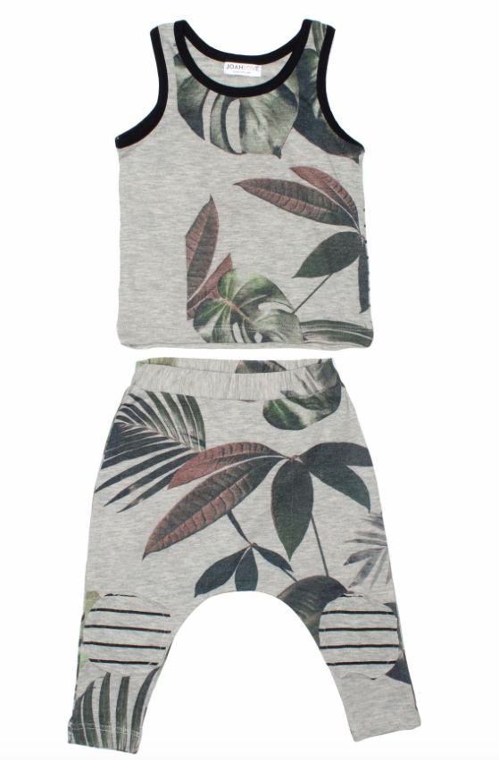 Joah Love Joah Love Mav Palm Tank and  Pants Set