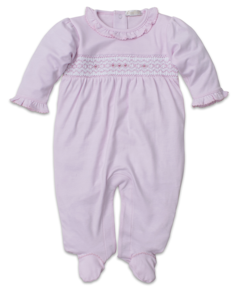 kissy kissy Kissy Kissy CLB Footie with Hand Smock and Ruffle Collar