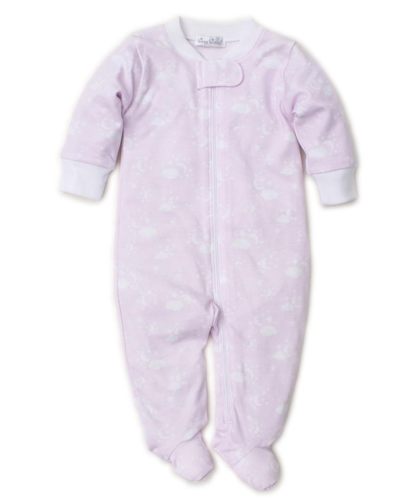 kissy kissy Kissy Kissy Man in the Moon Print Footie with Zipper *more colors*