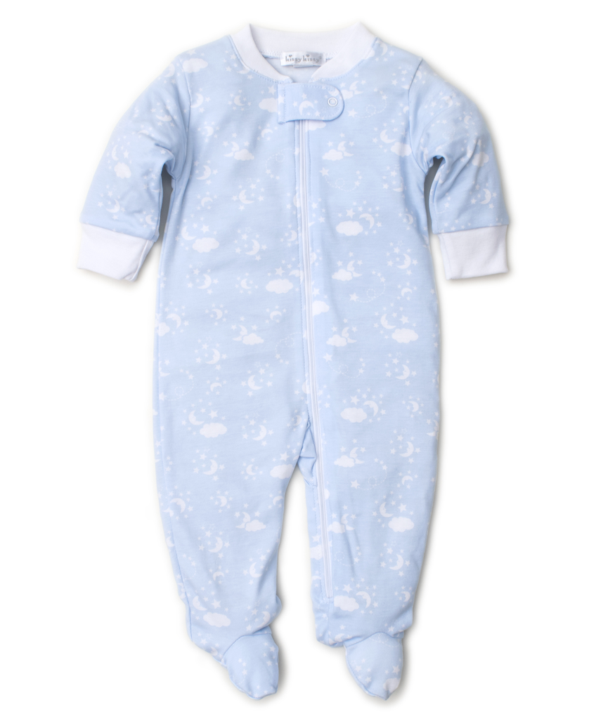kissy kissy Kissy Kissy Man in the Moon Print Footie with Zipper *more colors*