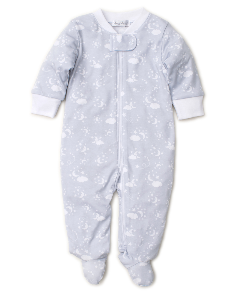 kissy kissy Kissy Kissy Man in the Moon Print Footie with Zipper *more colors*