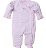 kissy kissy Kissy Kissy Pink Vines Footie with Hand Embroidery