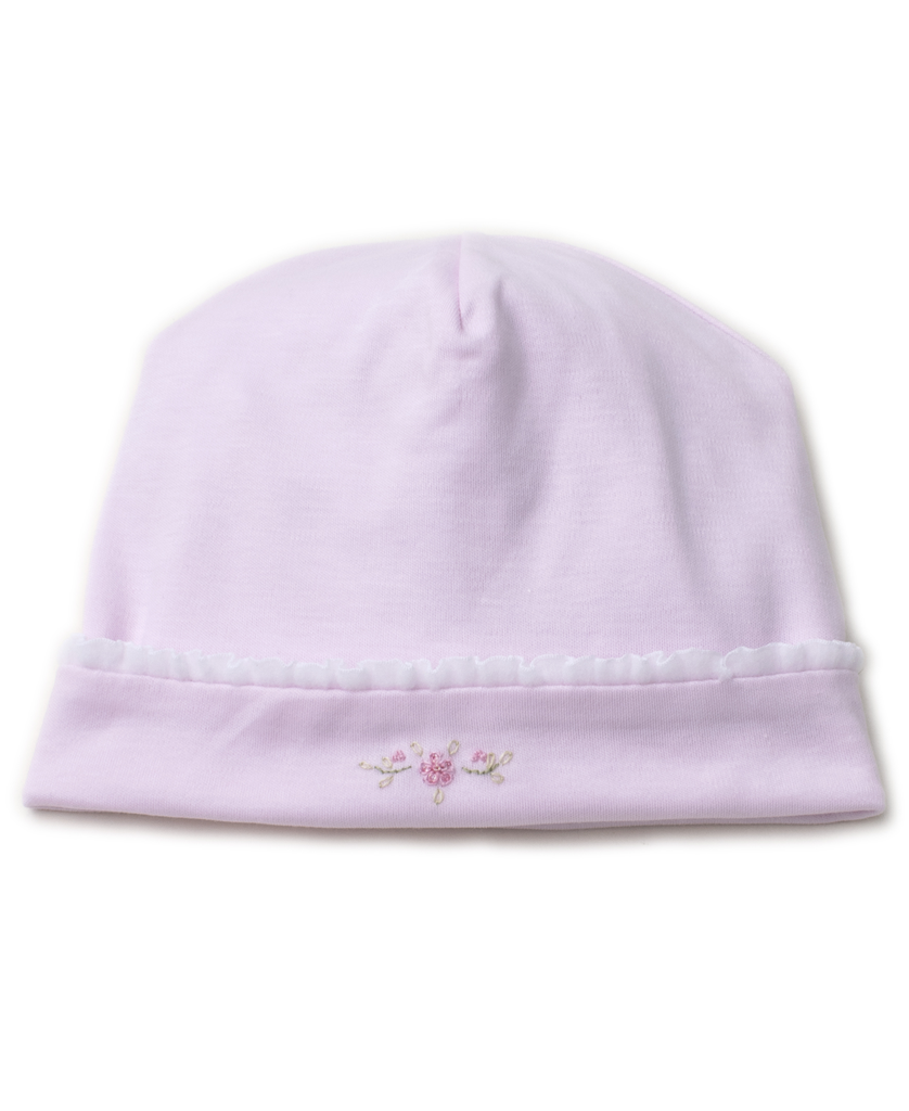 kissy kissy Kissy Kissy Pink Vines Hat with Hand Embroidery