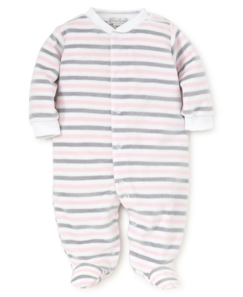 kissy kissy Kissy Kissy Baby Trunks Striped Velour Footie *more colors*
